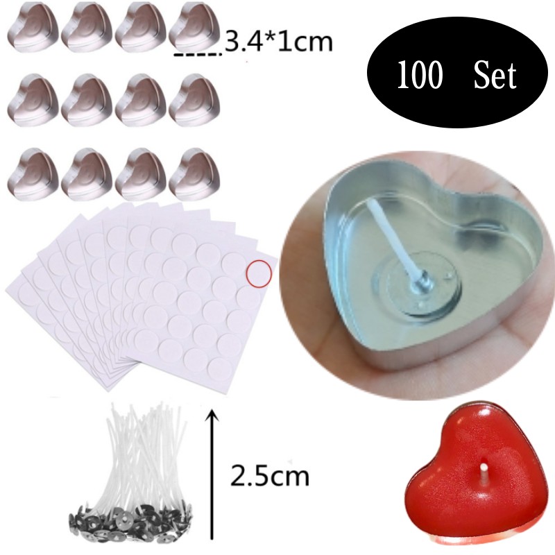 Candle Containers - 100 set a forma di cuore