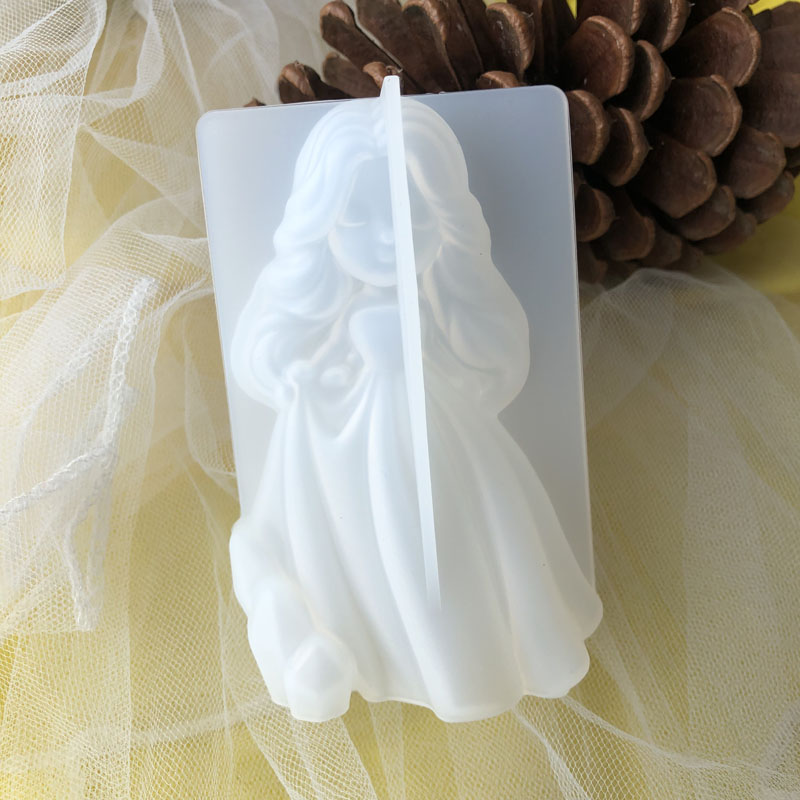 Silk Candle - 3D carino principessa candela in silicone