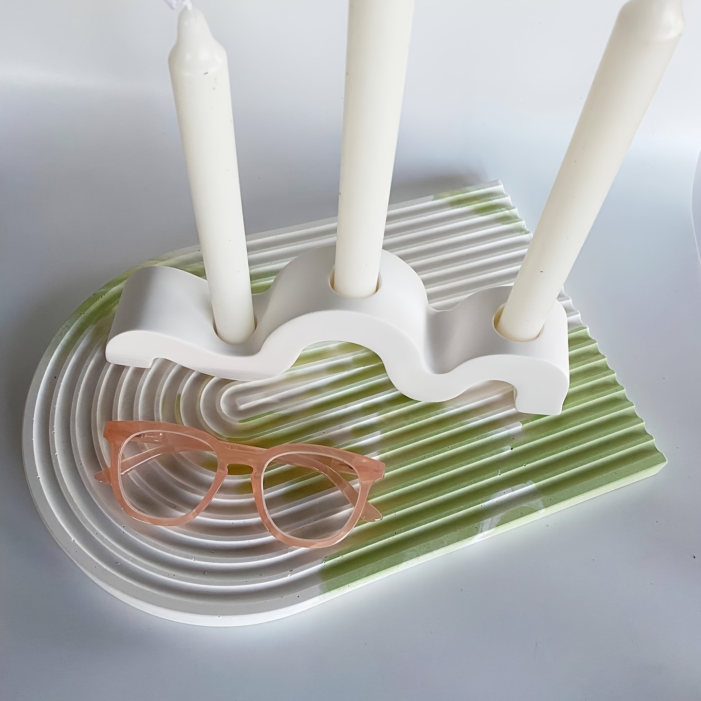 Candle Molds - Stampo in silicone per candeliere curvo,