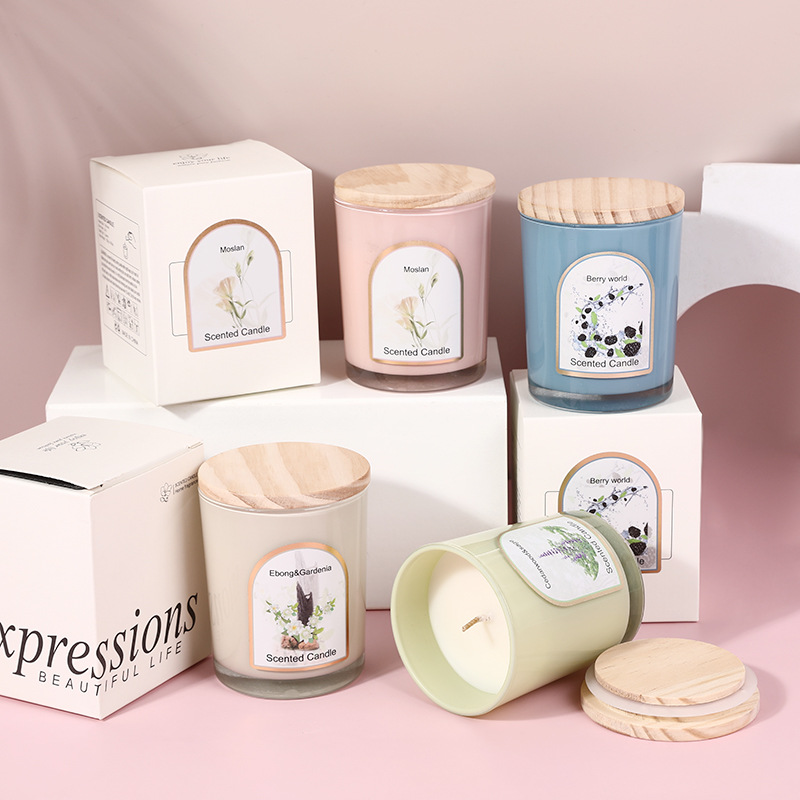 Candle Fragrance - Candela profumata in vetro colorato con