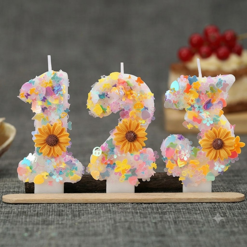 Soy Wax - Candeline a Forma di Numero 0-9